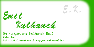 emil kulhanek business card